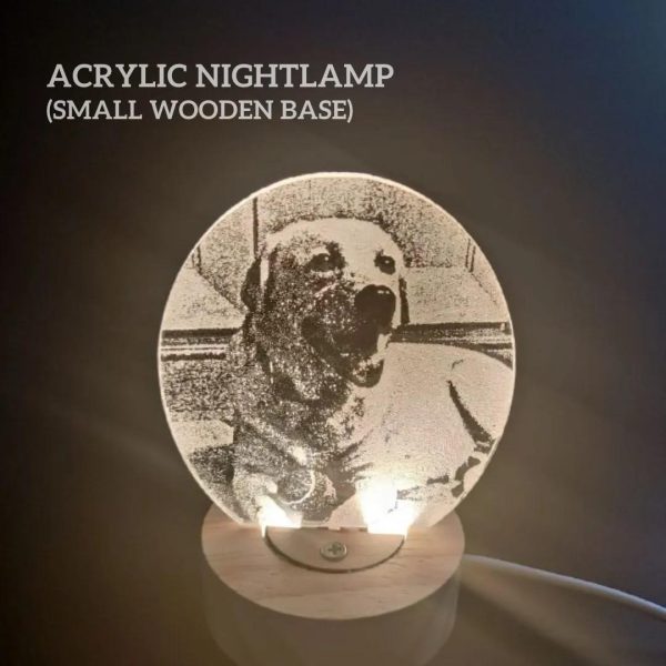 Customized mini circular desklamp - compact and unique personalised gifts.