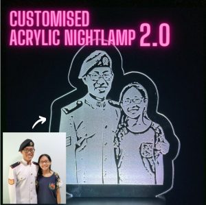 Customized acrylic desklamp 2.0 - sleek and modern personalised gifts