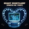 Personalised heart-shaped desklamp - unique customised gifts