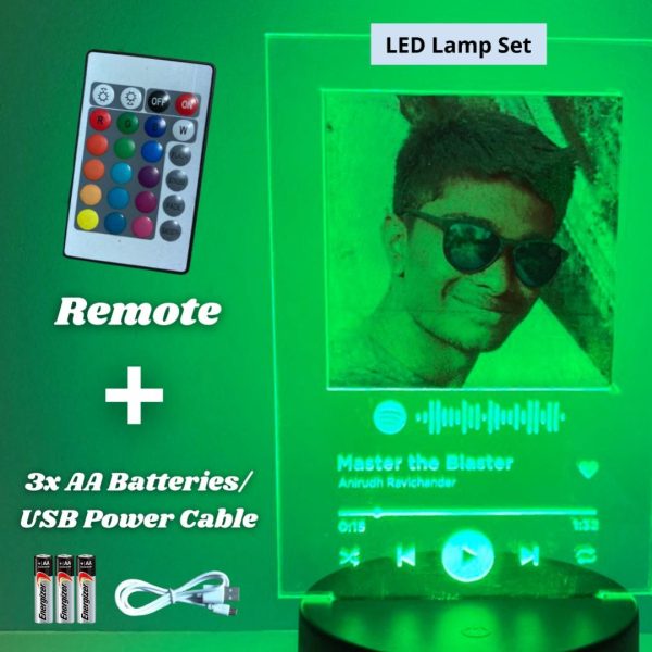 Personalised LED Spotify desklamp - stylish and customisable gift option